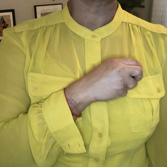 Button down Blouse by Worthington semi sheer - Picture 8 of 10